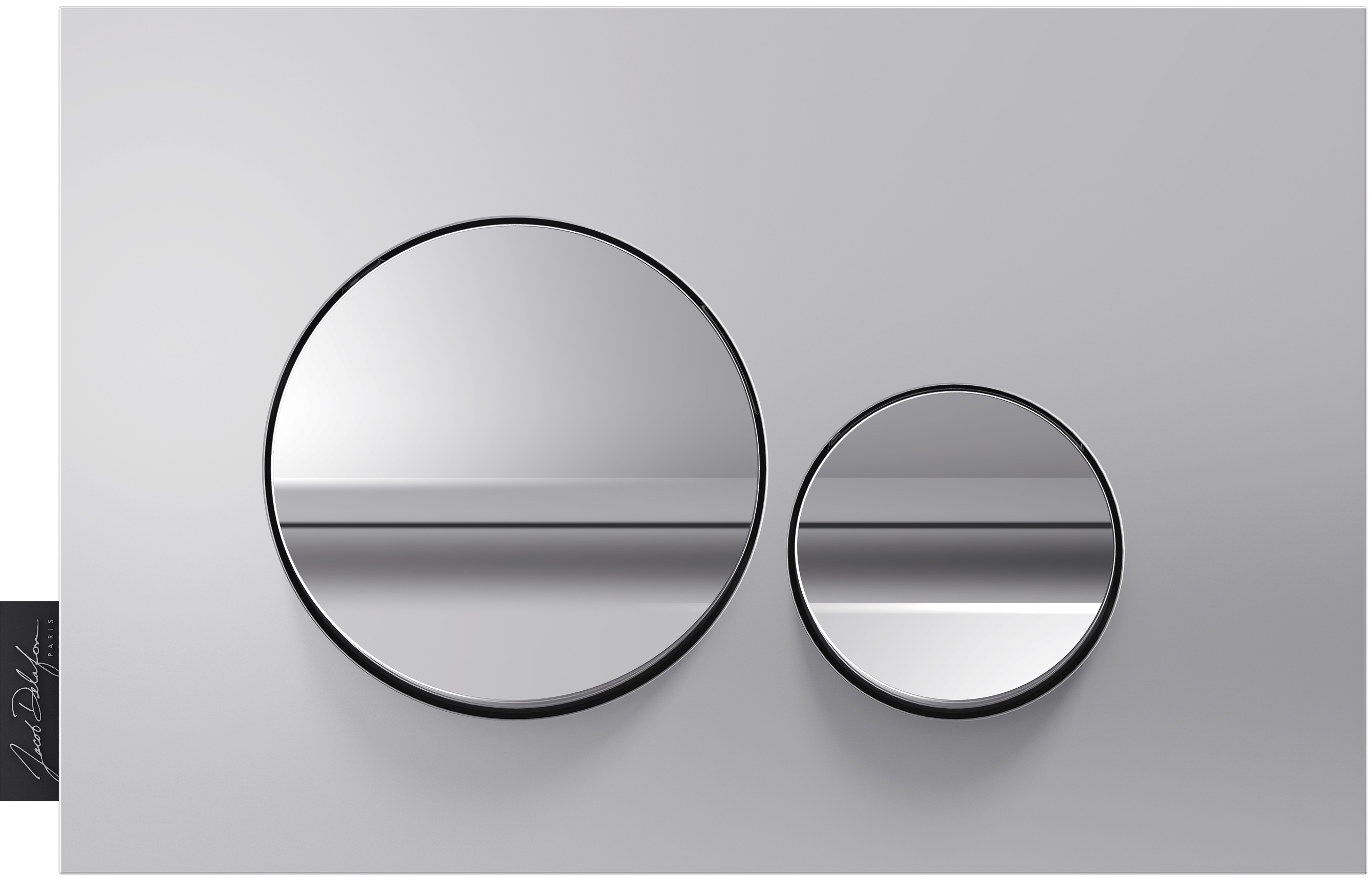 Кнопка смыва для унитаза Jacob Delafon E20859-CP-MTC пластик, цвет матовый хром, глянцевый хром