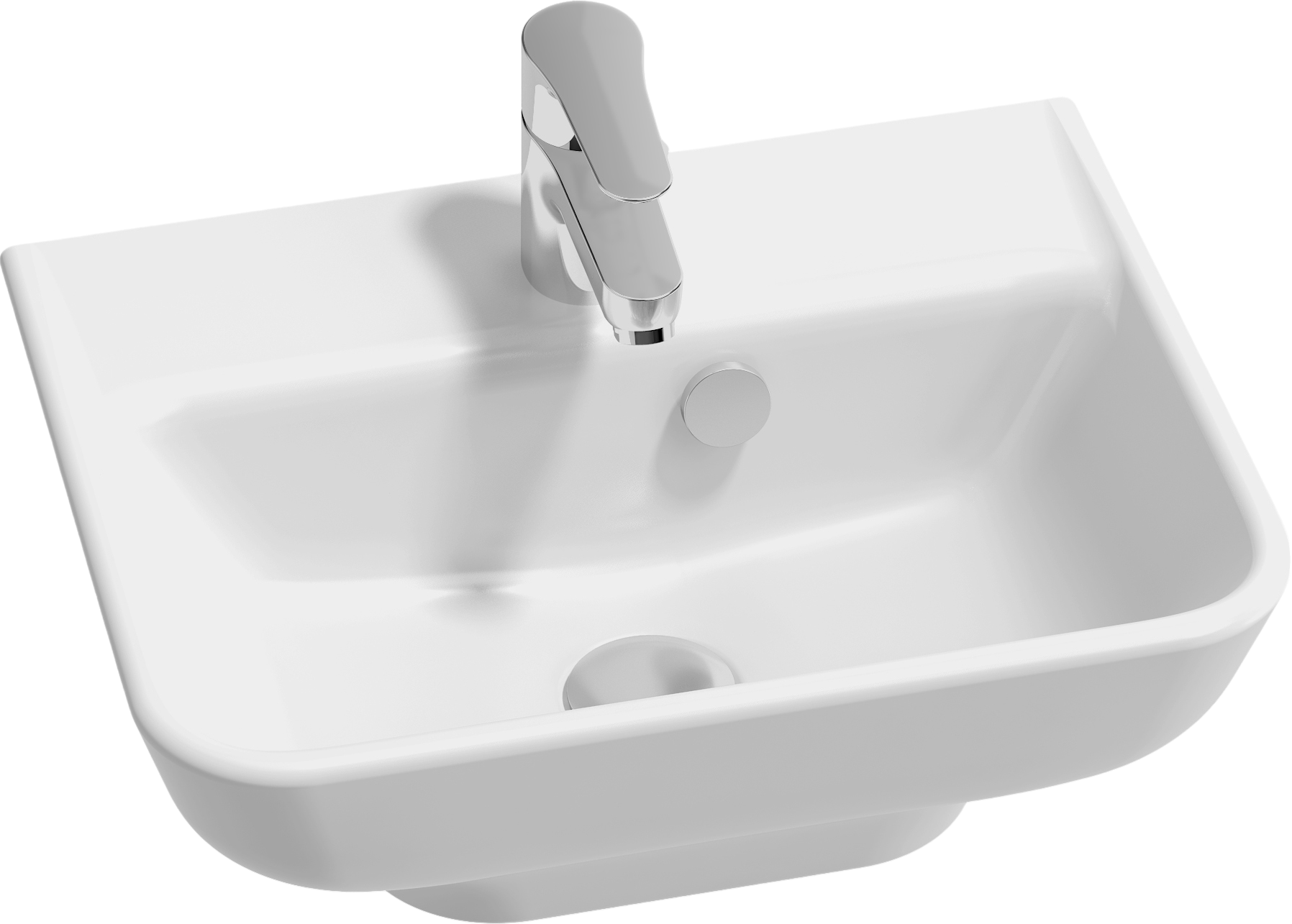 Раковина маленькая в туалет Jacob Delafon Struktura EGH112 45 белая, прямоугольная