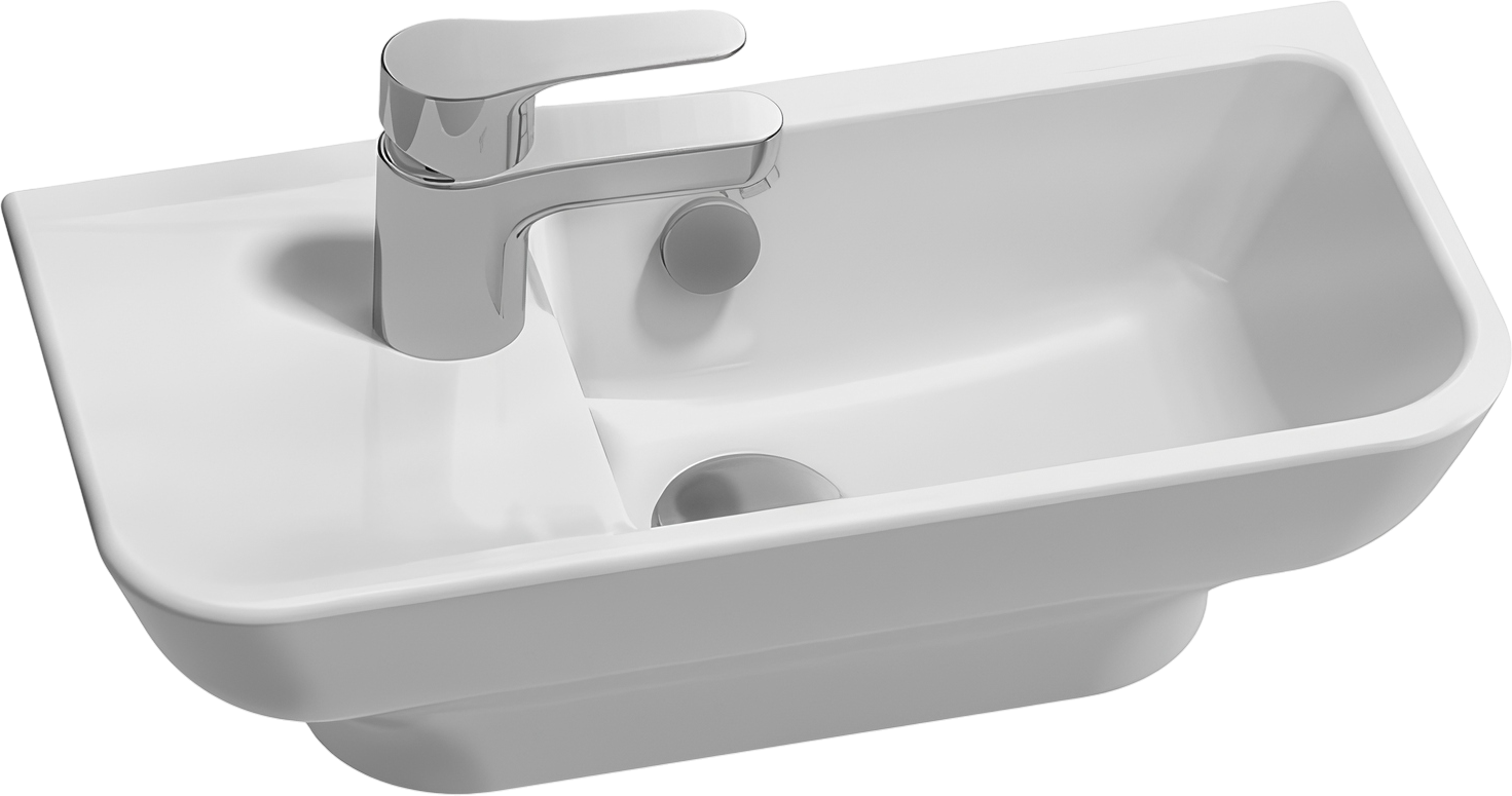 Раковина маленькая в туалет Jacob Delafon Struktura EGJ112-00 50 белая, прямоугольная