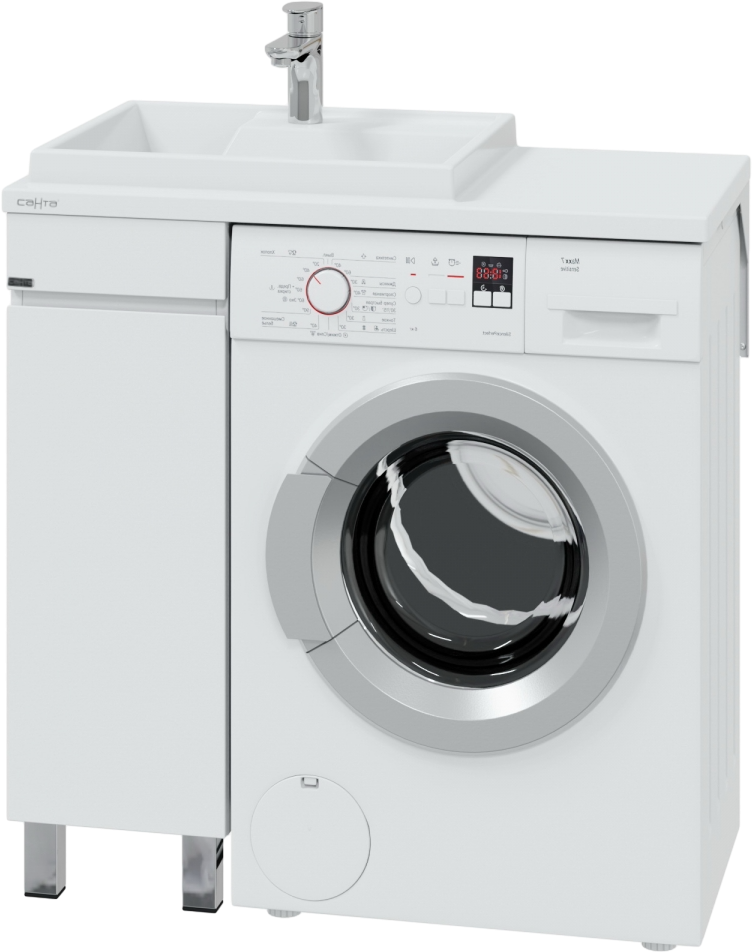 Тумба с раковиной СаНта Марс 29 L напольная, 1 дверца, белая