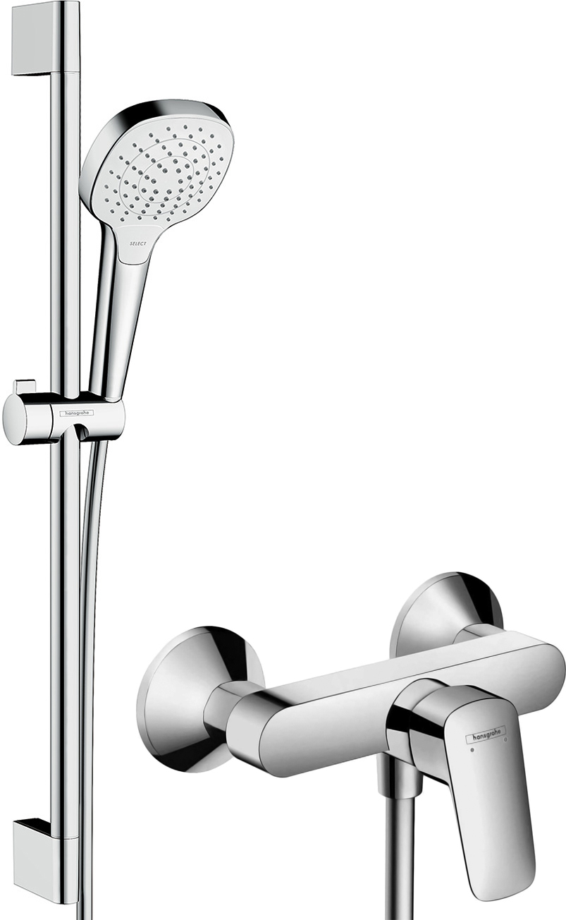 Смеситель для душа Hansgrohe Logis 71600000 + Душевой гарнитур Hansgrohe Croma Select E Vario 26582400