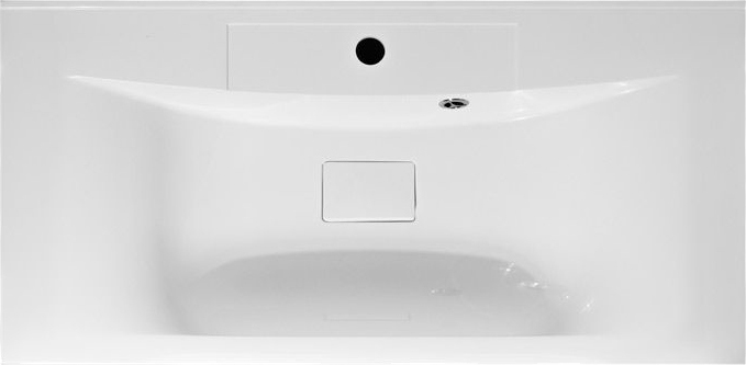 Мебельная раковина Art&Max Бьянки (Bianchi) 90 накладная, белая, прямоугольная, искусственный мрамор