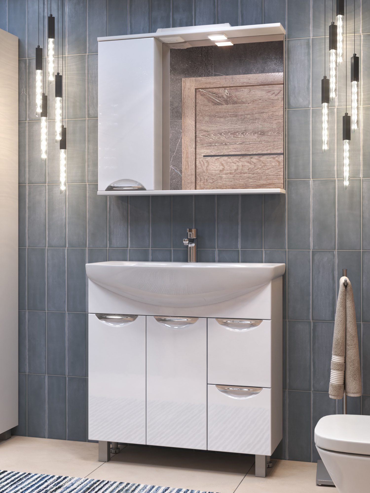 Мебель для ванной комнаты Vigo Callao 80 2 дверцы, 2 ящика