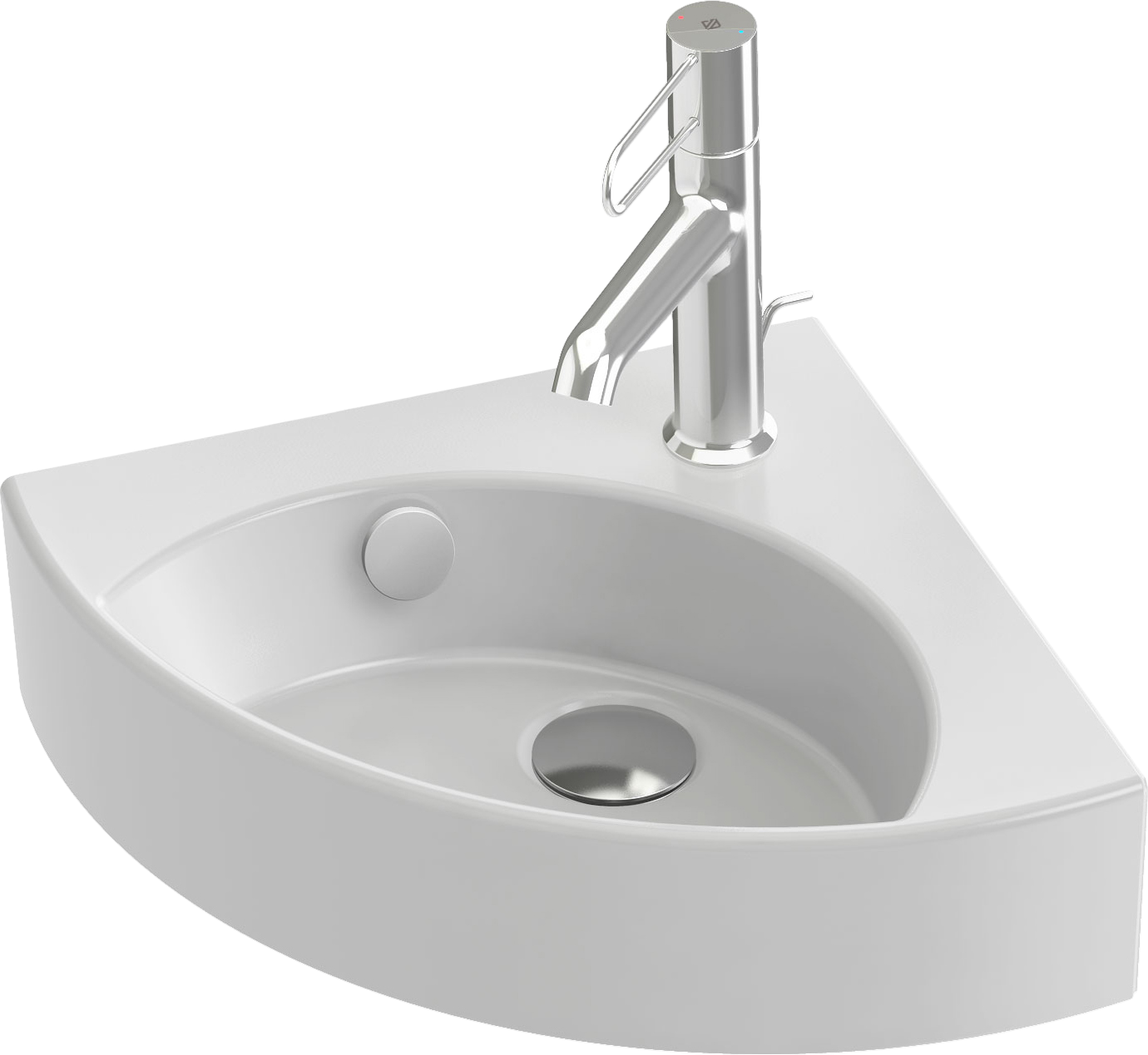 Раковина маленькая в туалет Jacob Delafon Odeon Rive Gauche 48 белая, квадратная, фаянс