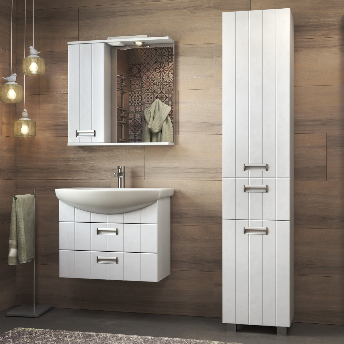 Мебель для ванной комнаты Vigo Diana 70 подвесная, 2 ящика