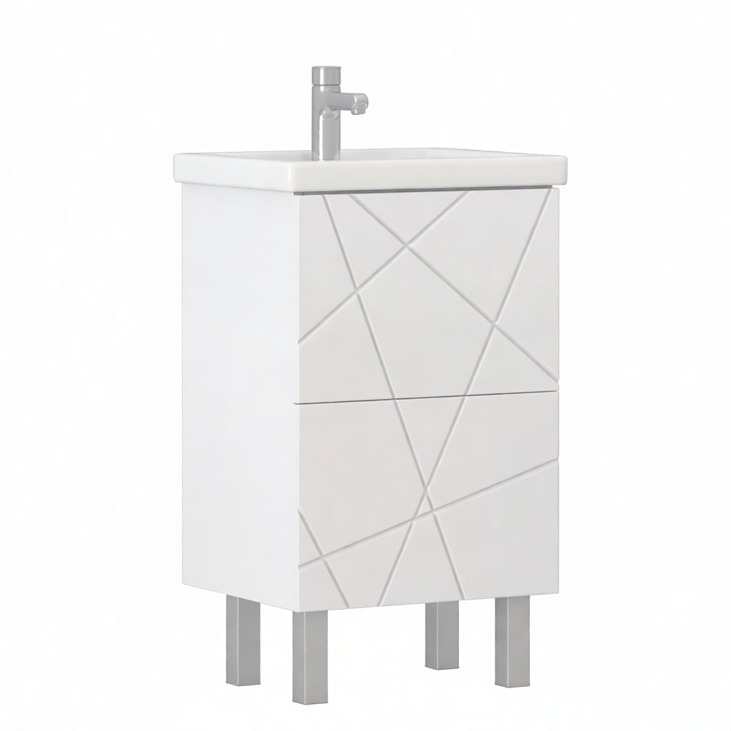 Тумба под раковину без столешницы Vigo Geometry 50 белая