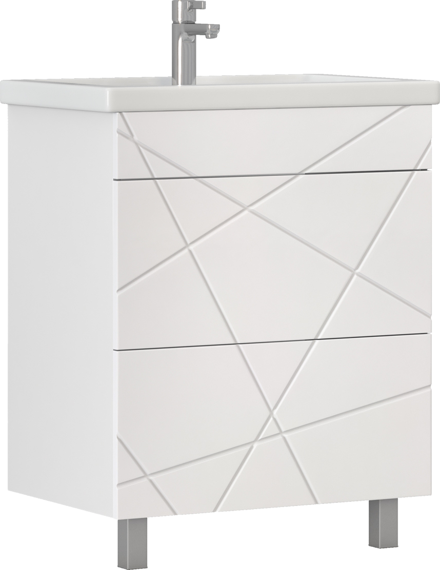 Тумба под раковину без столешницы Vigo Geometry 70 белая