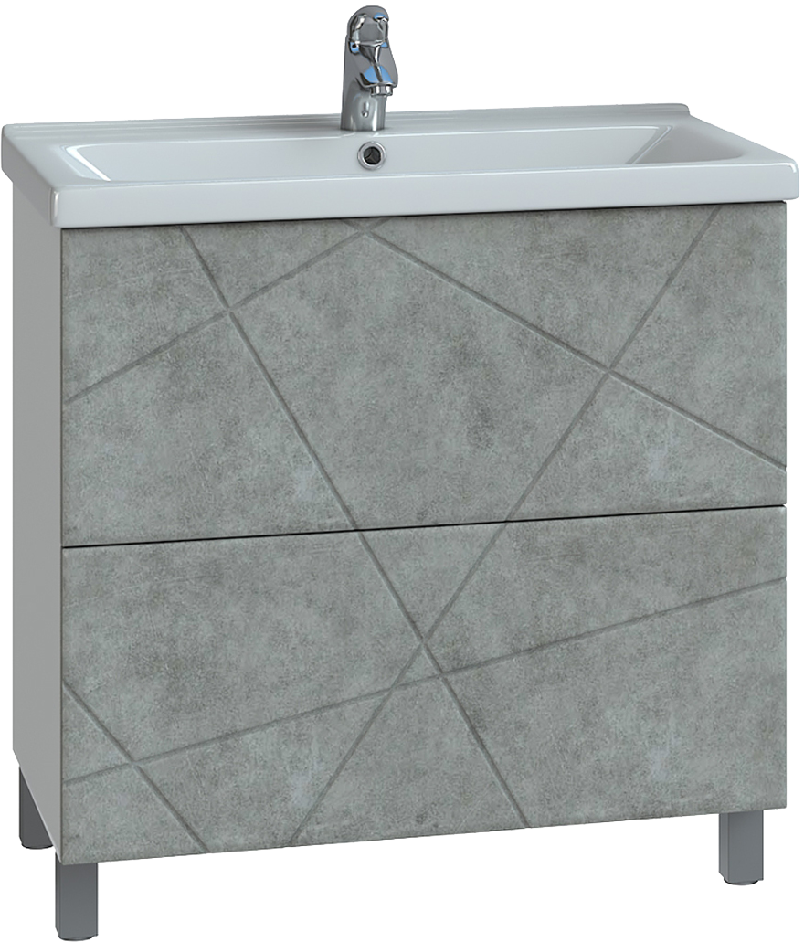 Тумба под раковину без столешницы Vigo Geometry 70 бетон
