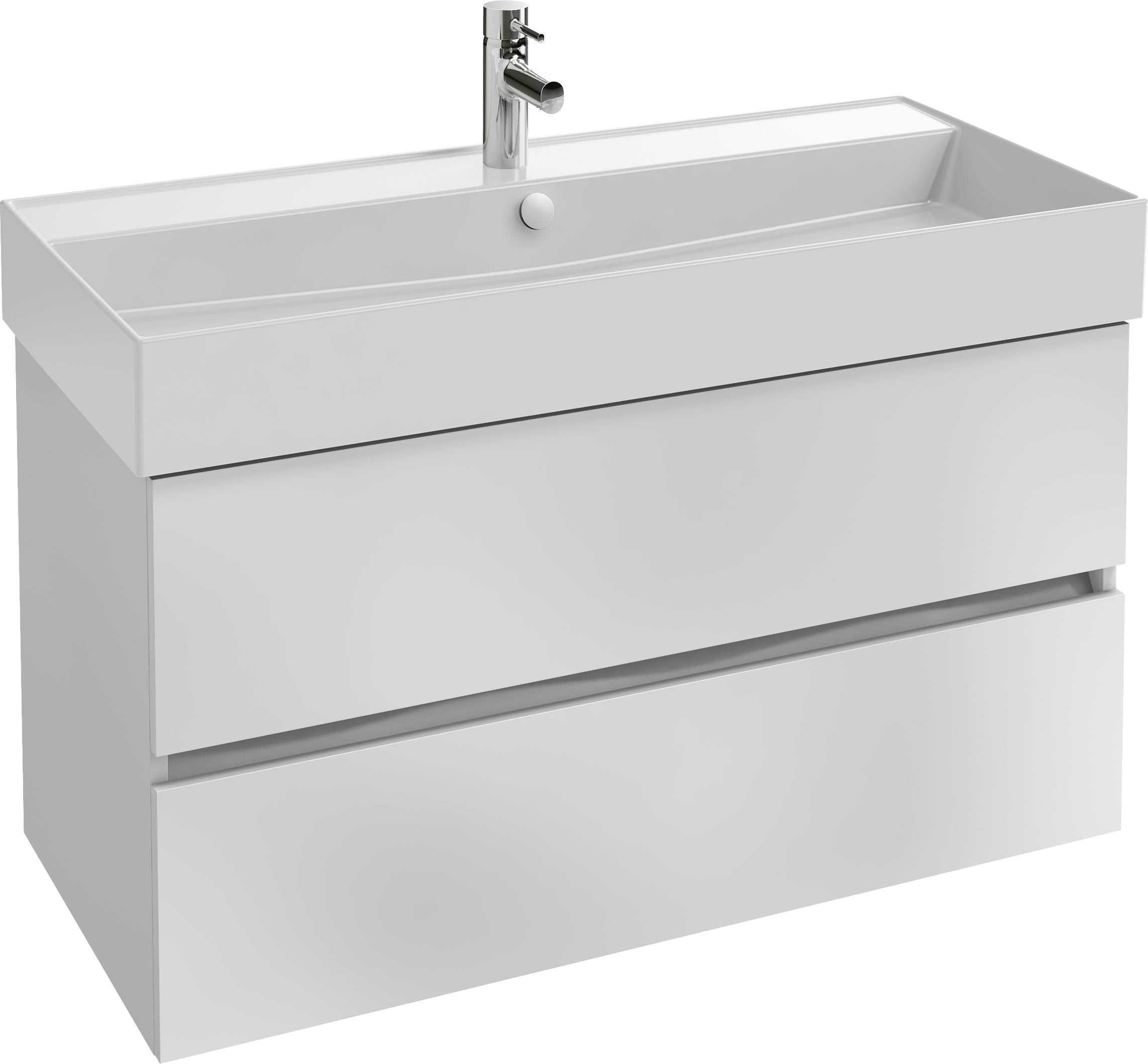 Тумба с раковиной Jacob Delafon Tolbiac 100 белый лак, раковина EXBJ112-00