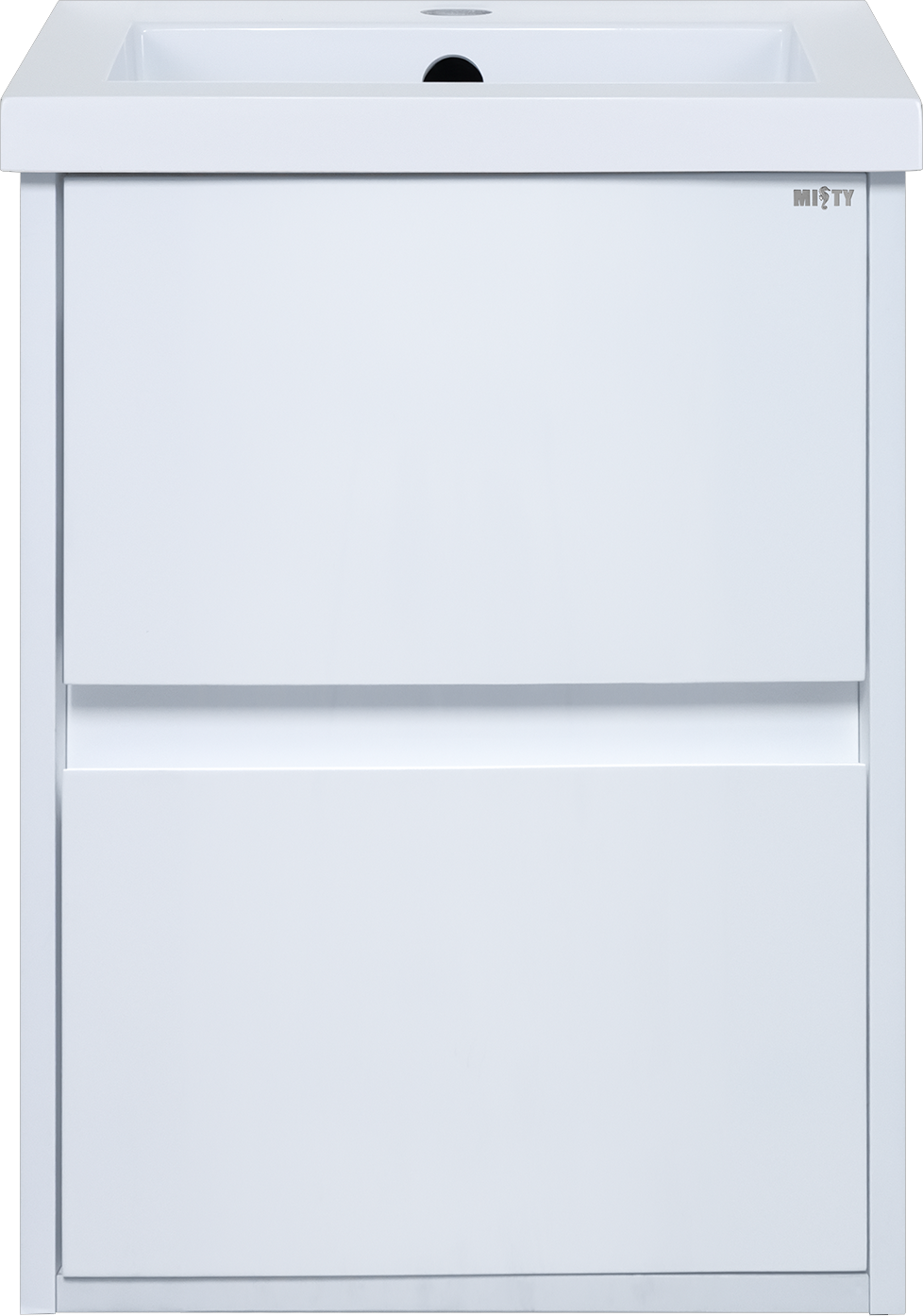 Тумба под раковину без столешницы Misty Алиса 40 подвесная, белая эмаль