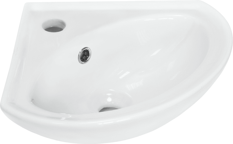 Мебельная раковина Sanita Веер 36 накладная, глянцевая белая, квадратная, фаянс