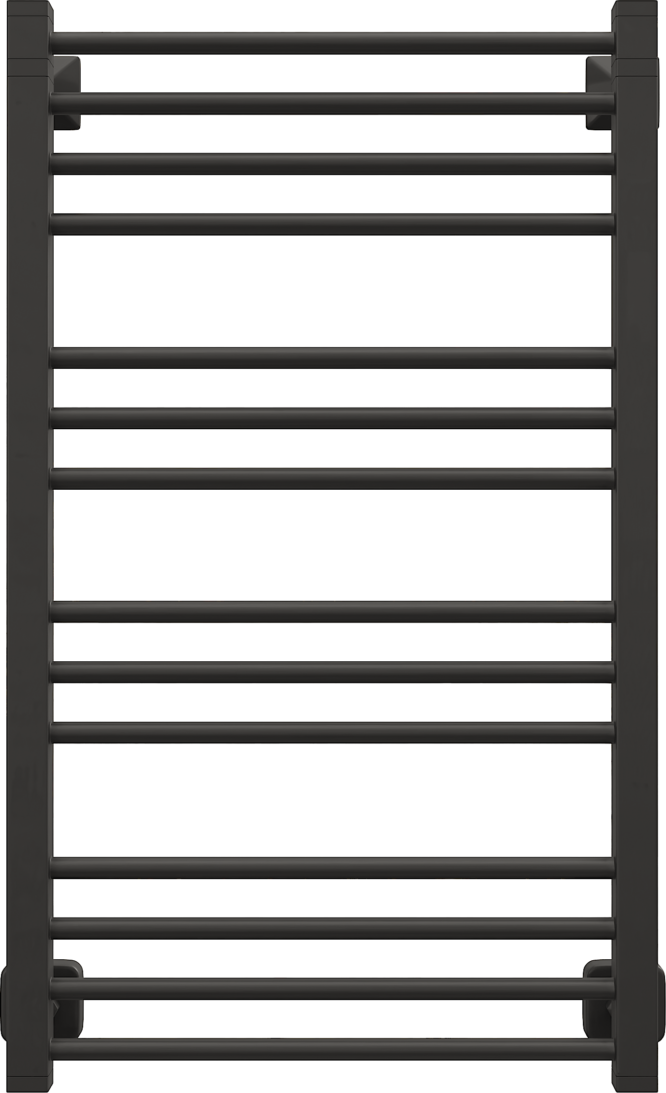 Полотенцесушитель водяной EWRIKA Кассандра Pt 95x55 см, матовый черный, лесенка