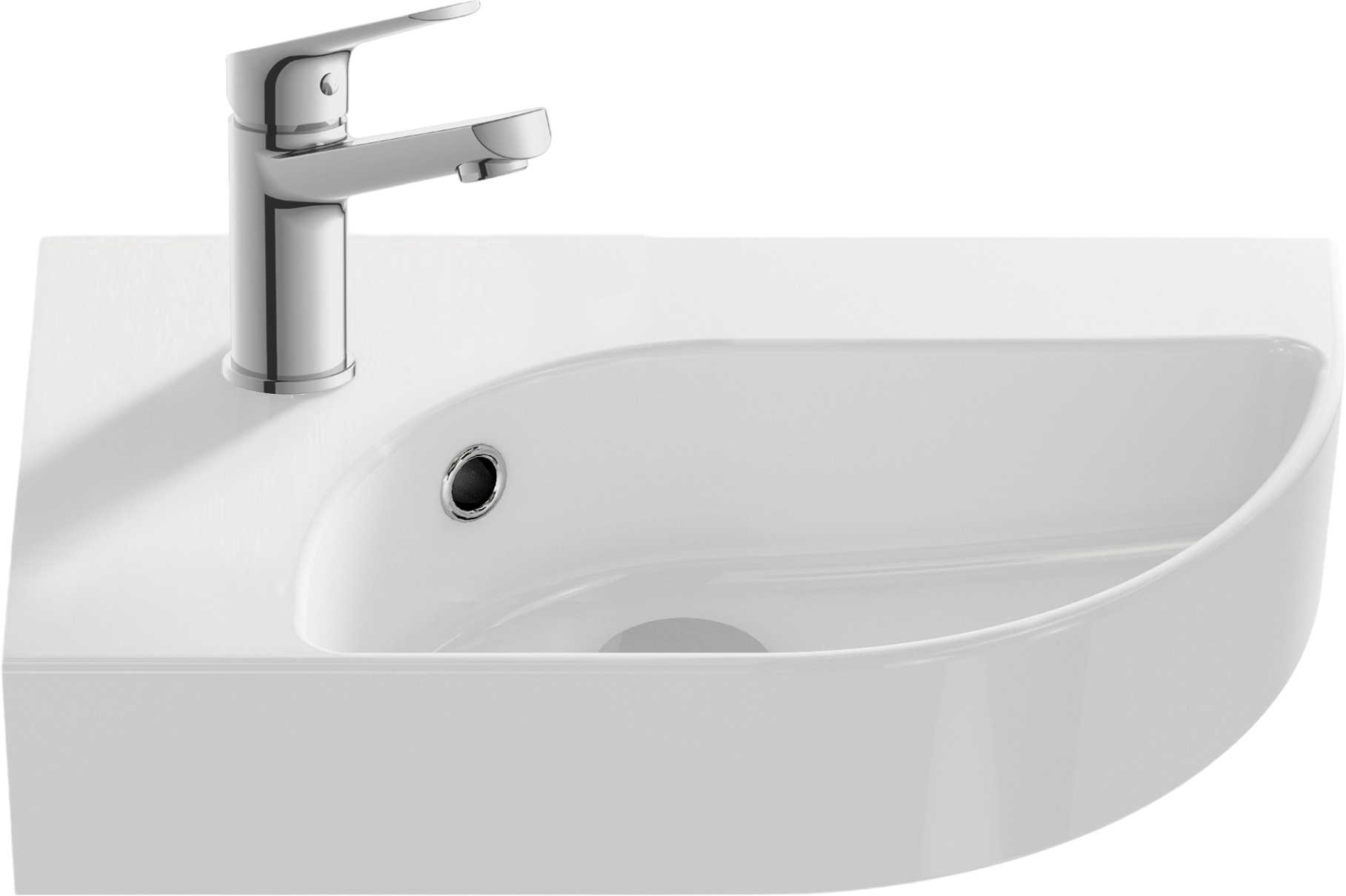 Комплект 2 в 1 Раковина маленькая Cersanit КАМЕО (CAMEO) 63405 + Смеситель Флавис (Flavis) 63034