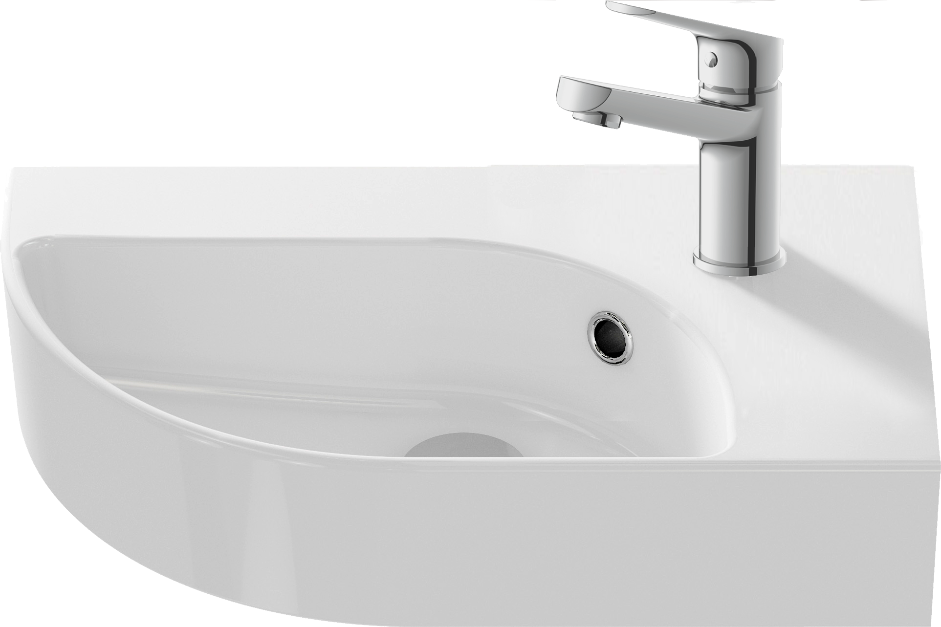 Комплект 2 в 1 Раковина маленькая Cersanit КАМЕО (CAMEO) S-UM-CAM45/1-w + Смеситель Флавис (Flavis) 63034