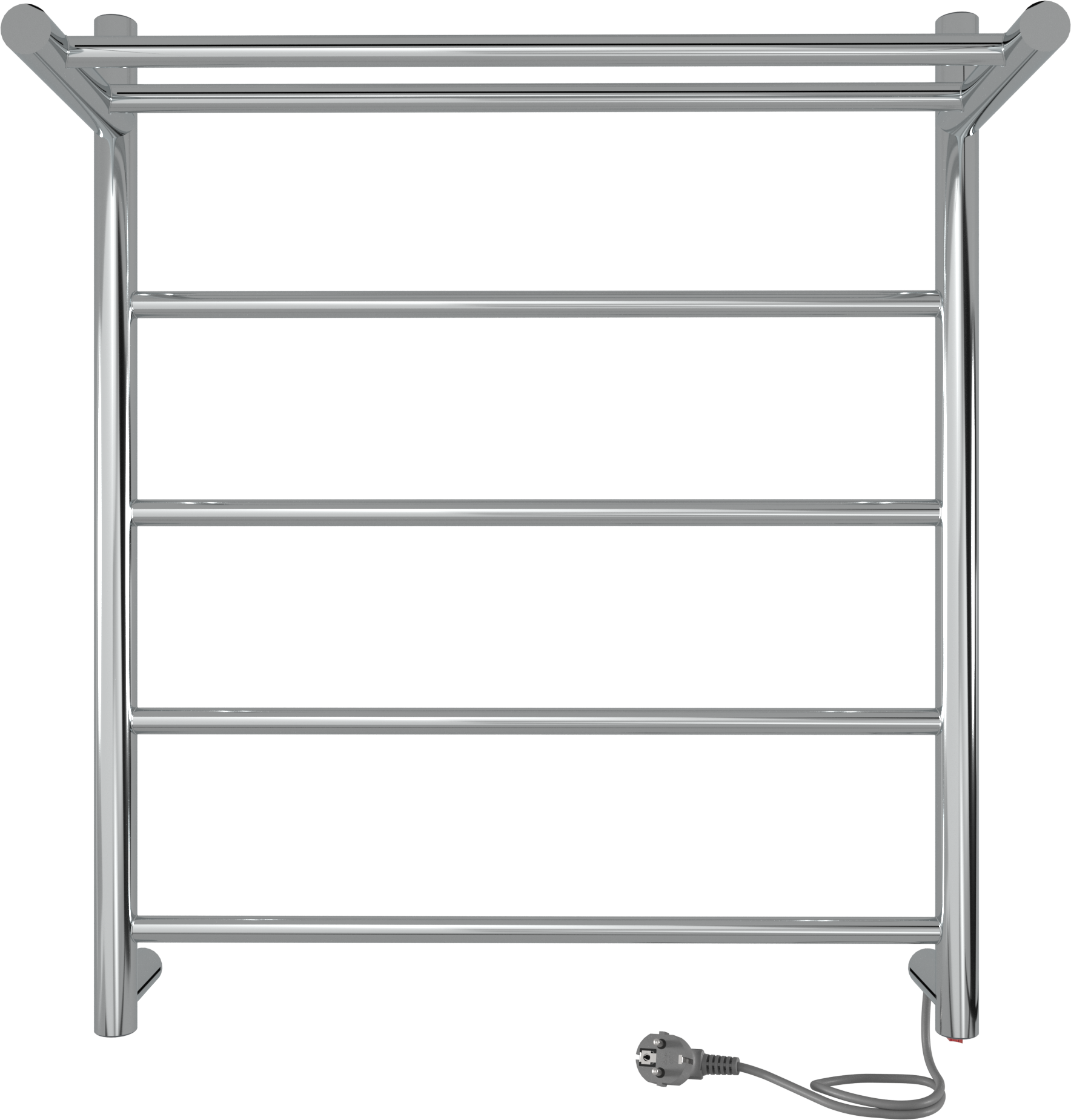 Полотенцесушитель электрический Indigo Line LСLE60-50PR 60x50 см, подключение справа, слева, серебристый, лесенка, с полкой