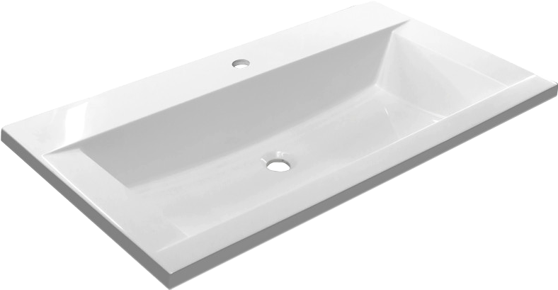 Мебельная раковина Эстет Рава 91 накладная, белая, прямоугольная, искусственный камень