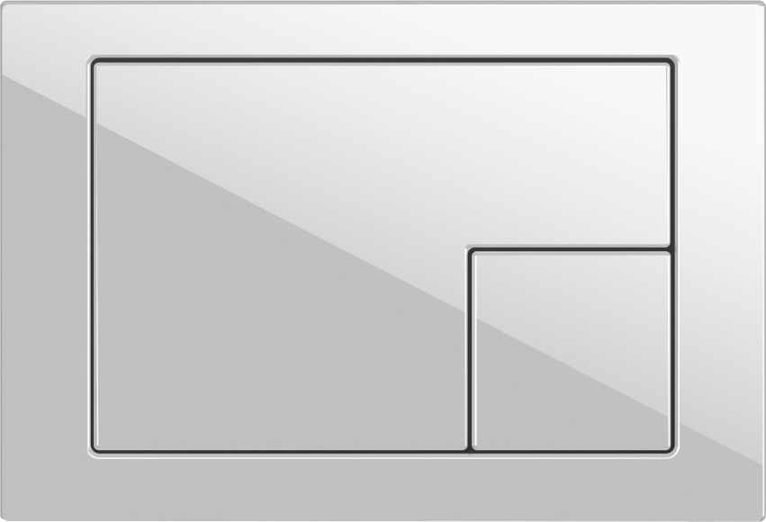 Кнопка смыва для унитаза Cersanit Угол (Corner) 64077 пластик, цвет белый