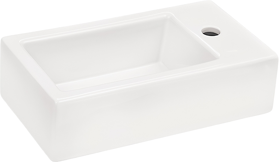 Мебельная раковина AQUATON Эрис 46 накладная, белая, прямоугольная, фарфор