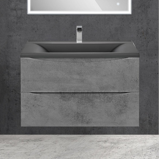Тумба под раковину без столешницы Vincea Mia 75, подвесная, бетон