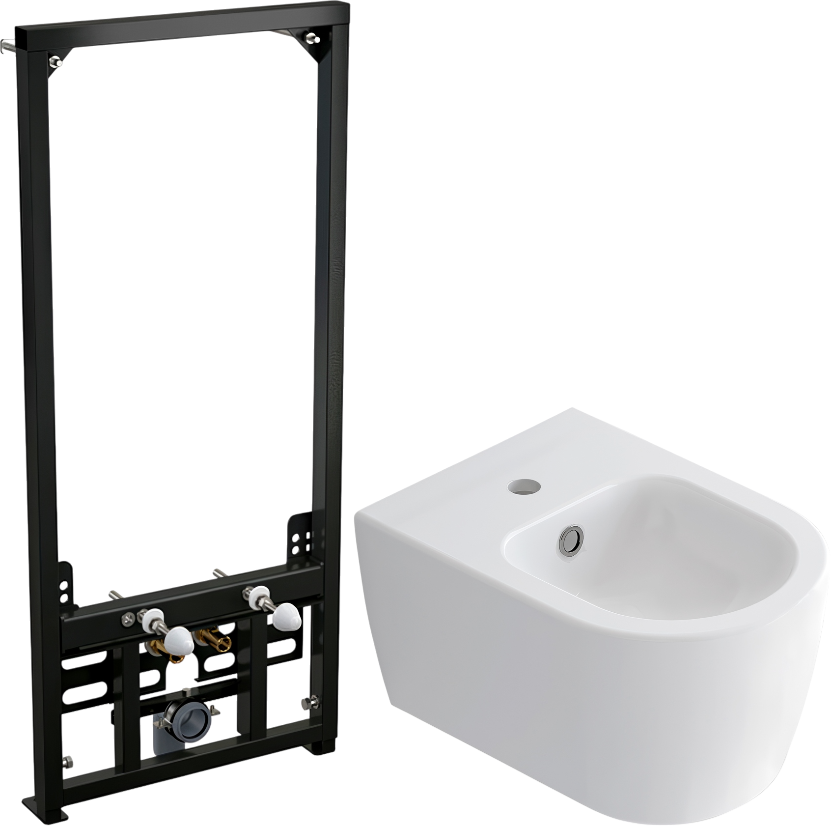 Комплект Биде STWORKI Ноттвиль K3106-2605-001-1-0000 + Инсталляция AlcaPlast A105 /1120