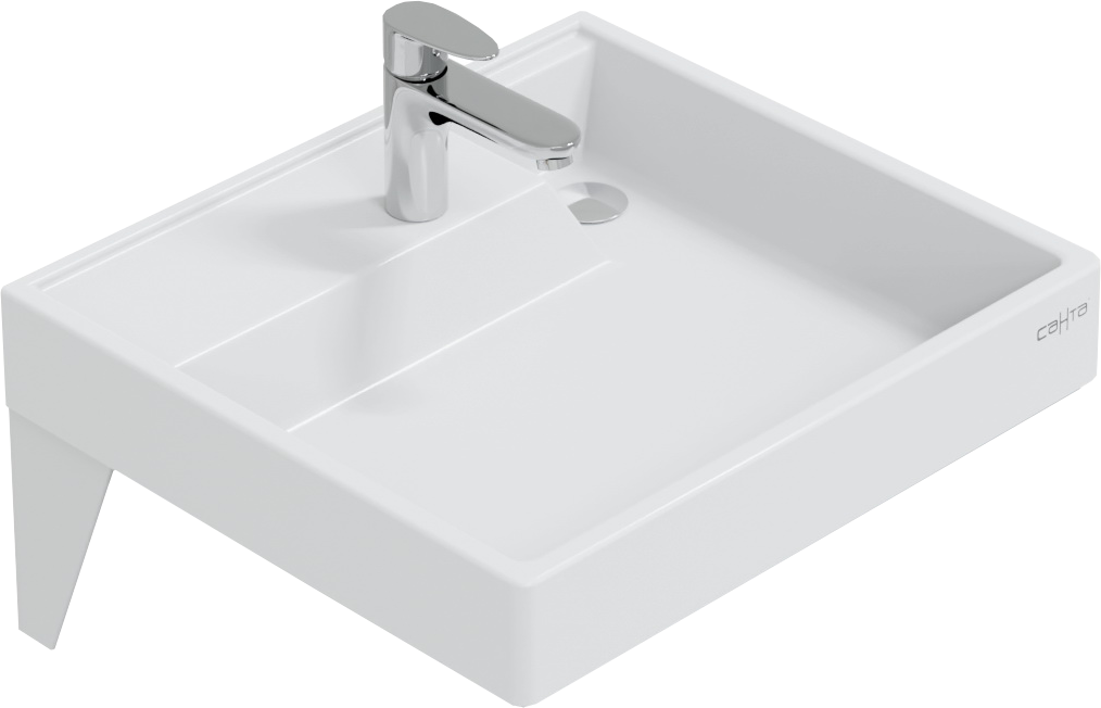 Раковина над стиральной машиной СаНта Юпитер 60х55 белая, квадратная, с комплектом кронштейнов