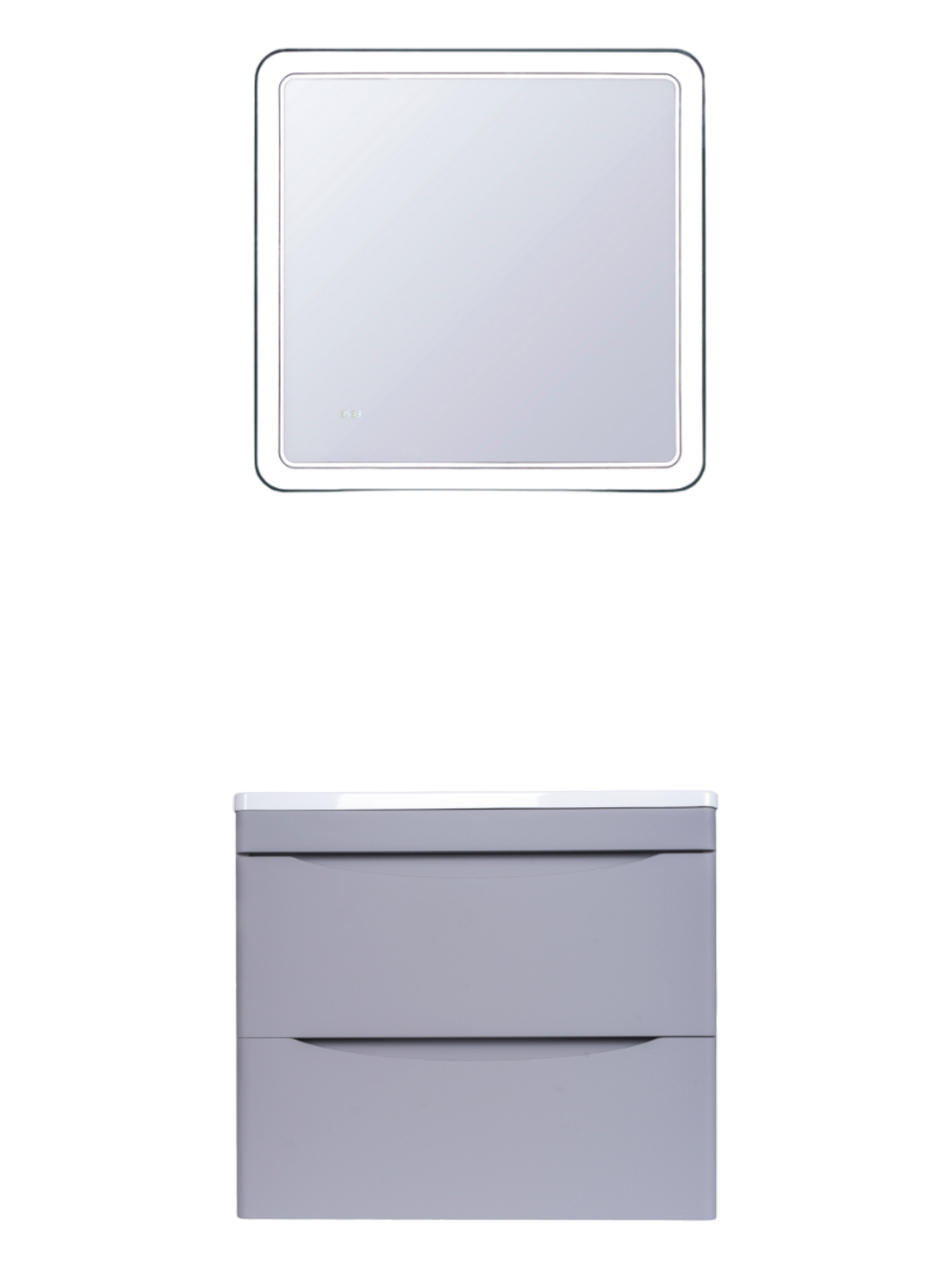 Мебель для ванной комнаты Style Line Бергамо Мини 60 Люкс Plus подвесная, антискрейтч серая