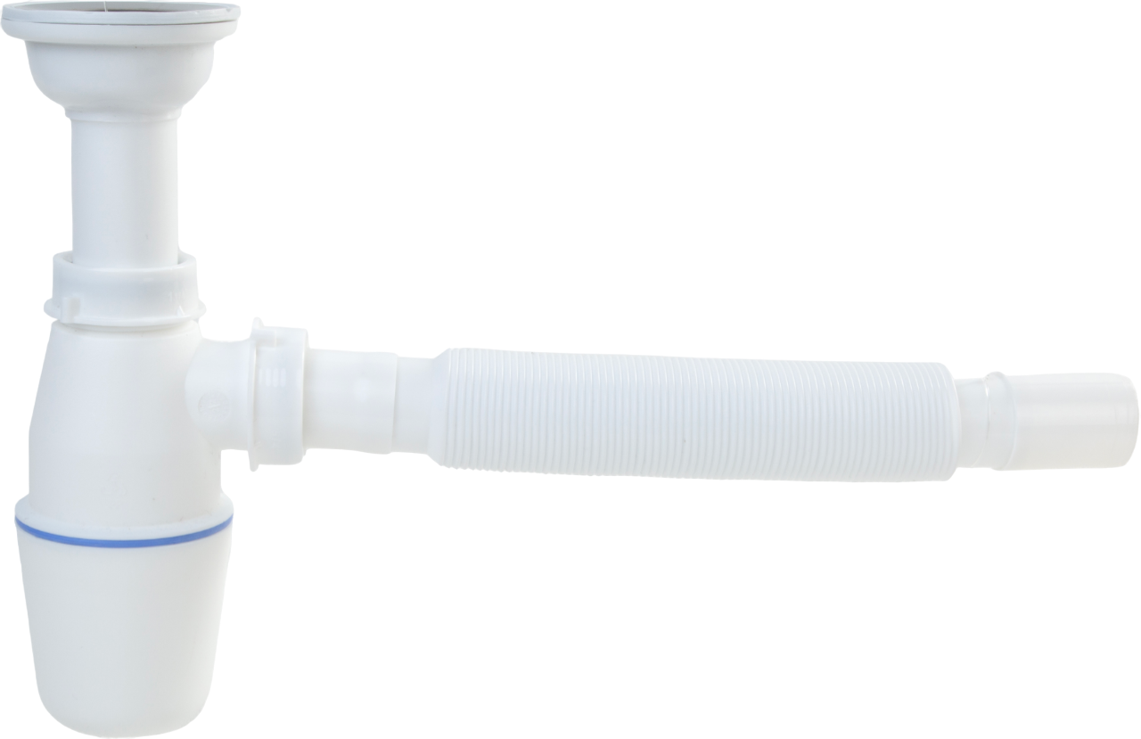 Сифон для раковины EWRIKA 0301003024 32 мм, бутылочный, матовый белый