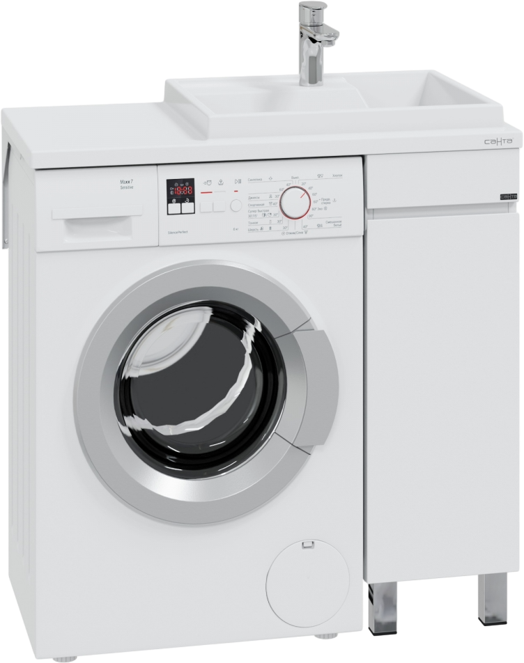 Тумба с раковиной СаНта Марс 29 R напольная, 1 дверца, белая