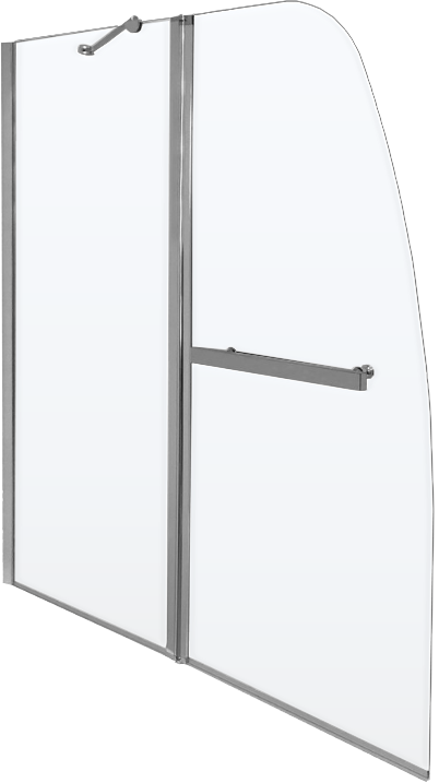 Шторка на ванну Parly F03 130x120, профиль хром, стекло прозрачное