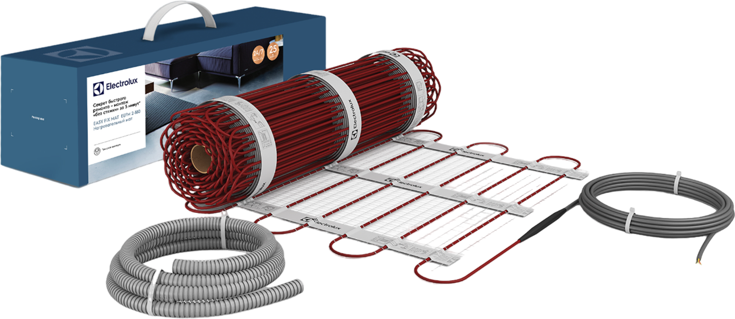 Теплый пол Electrolux Easy Fix Mat EEFM 2-180-6 самоклеящийся c терморегулятором