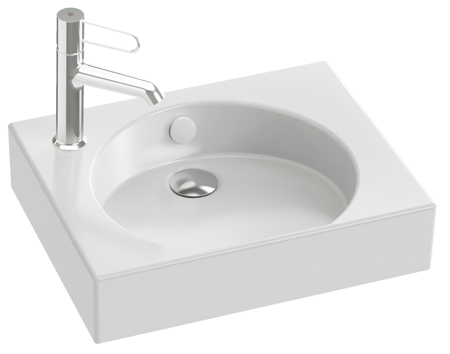 Мебельная раковина Jacob Delafon Odeon Rive Gauche EGN112-00 подвесная, белая, прямоугольная, фаянс