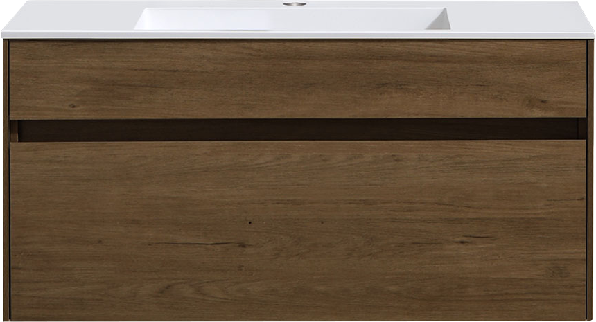 Тумба под раковину без столешницы Vincea Chiara 100, подвесная, дуб табак