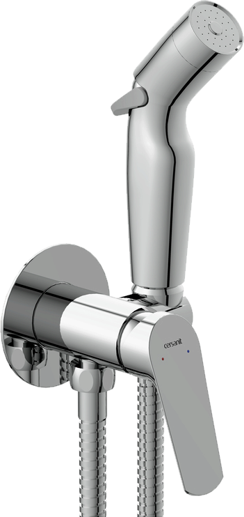 Гигиенический душ Cersanit Флавис (Flavis) 64104 С ВНУТРЕННЕЙ ЧАСТЬЮ, хром