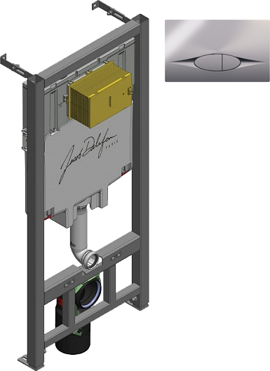 Комплект Инсталляция Jacob Delafon E29025-NF + Кнопка E29027-CP P цвет хром