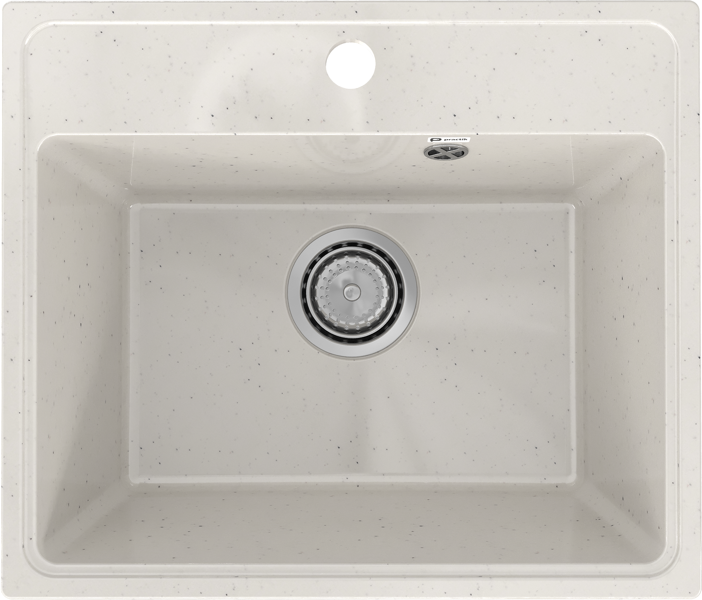 Мойка кухонная Practik PR-M 490-001 белый камень