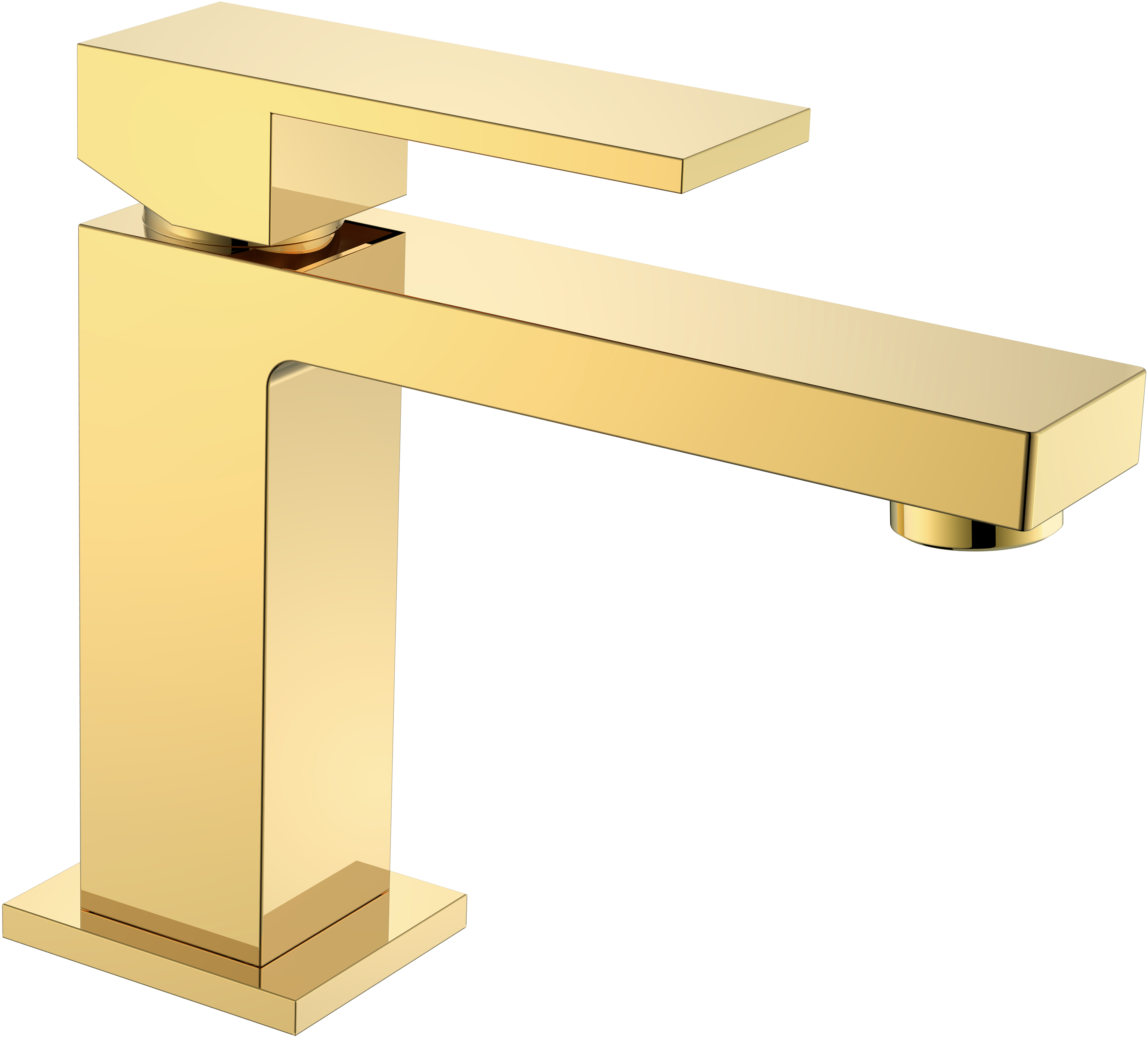 Смеситель для раковины Boheme Qubic 471-G shinny gold