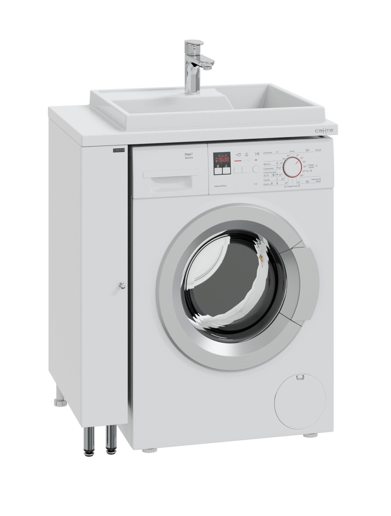 Тумба с раковиной СаНта Луна R 13 под стиральную машину