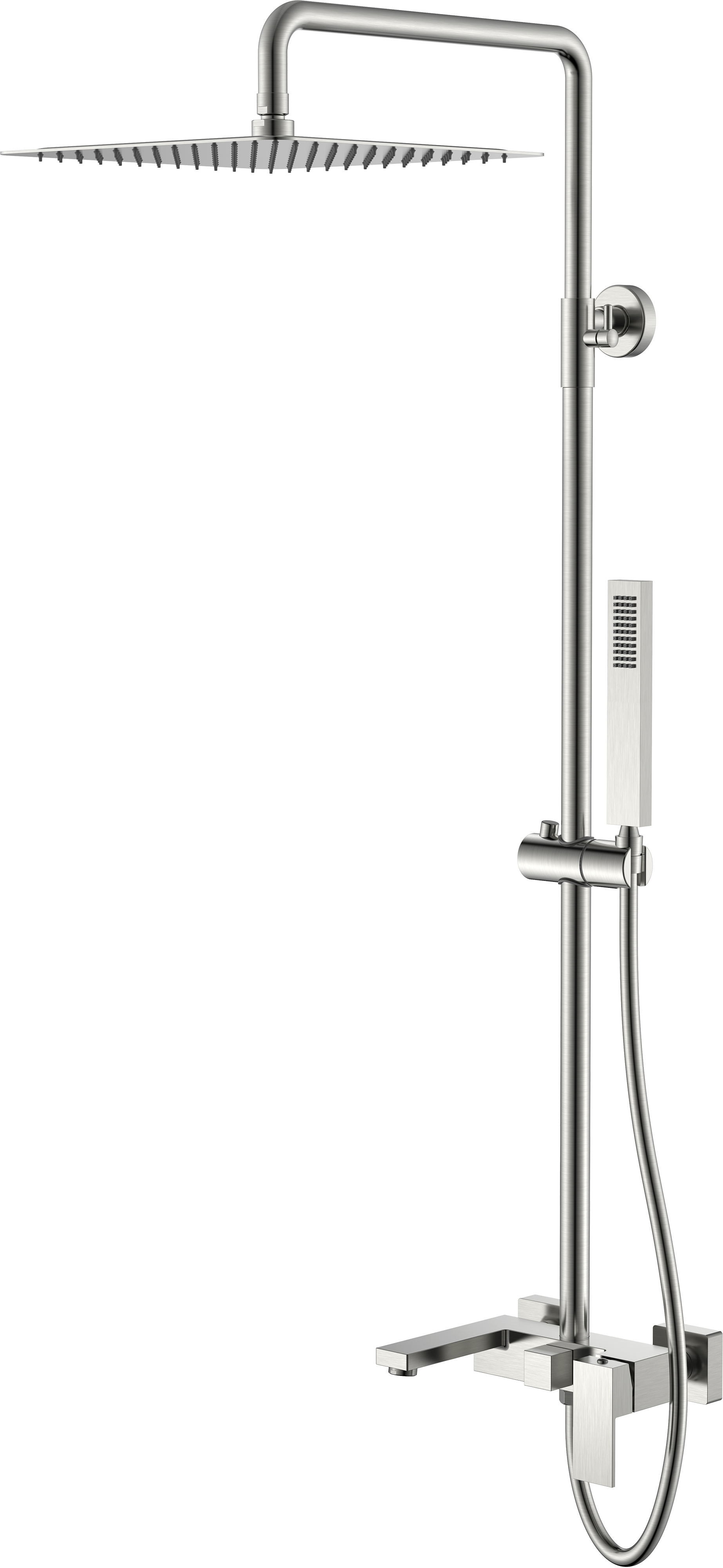 Душевая стойка Boheme Qubic 478-NB brushed nickel