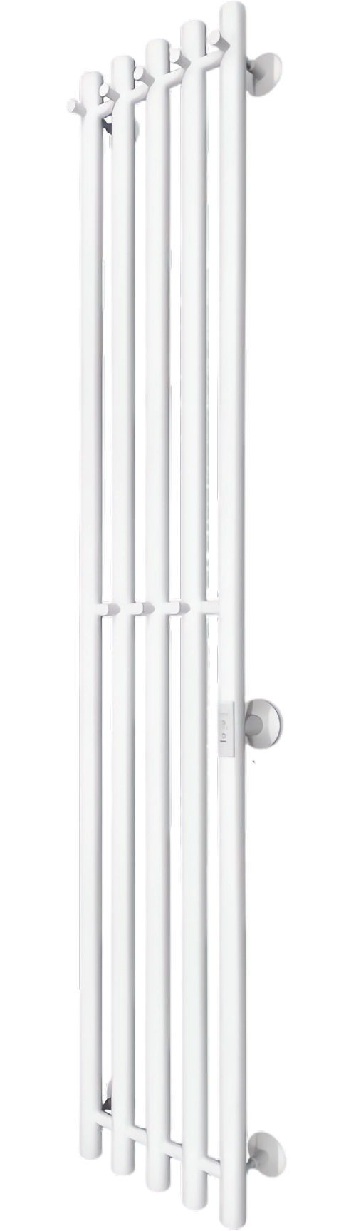 Полотенцесушитель электрический Маргроид Inaro R 150x25 см, подключение справа, скрытое подключение справа, матовый белый, лесенка, из стали