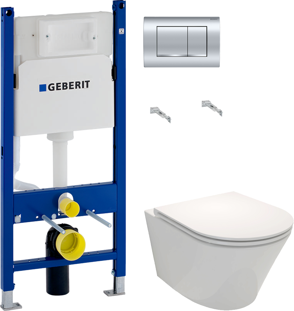 Комплект 3 в 1 Унитаз подвесной Jacob Delafon Rodin+ EDY102-00 + Сиденье E23280-00, с микролифтом + Инсталляция с кнопкой Geberit Duofix Delta 458.163.21.1 цвет хром