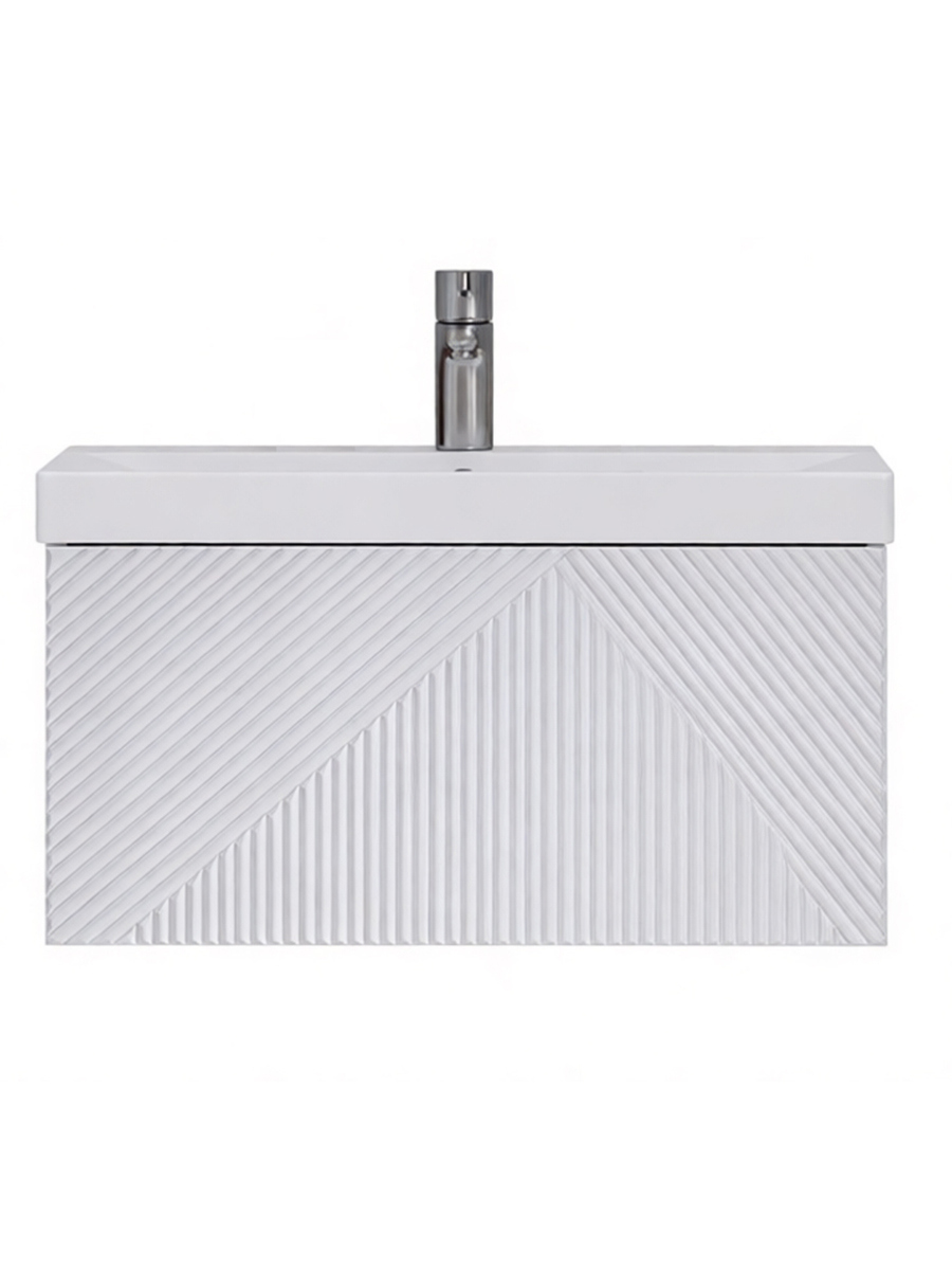 Тумба с раковиной Velvex Edge 70.1Y подвесная, белая