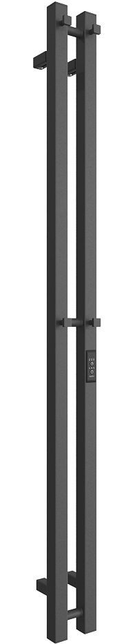 Полотенцесушитель электрический Двин X-2 plaza neo 4657801241017 120x10 см, подключение справа, слева, скрытое подключение справа, оружейная сталь, I-образный