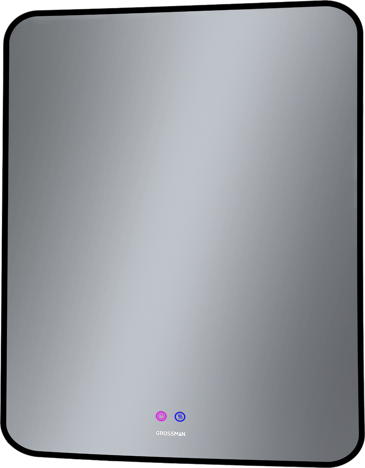 Зеркало Grossman Elegans-норма Black 70 с подсветкой, с антизапотевателем