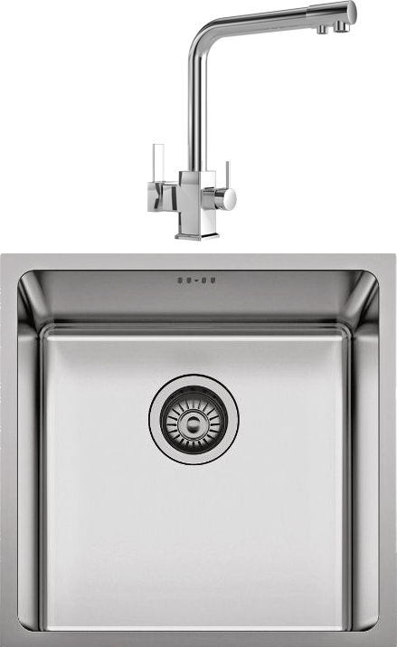 Комплект Мойка Seaman Eco Roma + Смеситель MEGA Life MG-TK06, хром