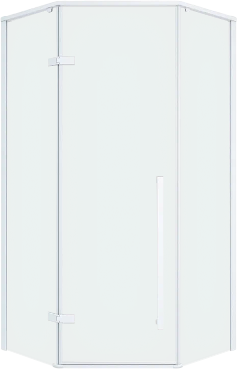 Душевой уголок Ceruttispa C2AW 100x100, профиль белый