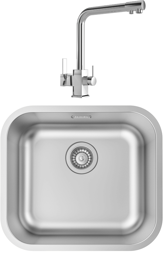 Комплект Мойка IDDIS Mate + Смеситель MEGA Life MG-TK06, хром