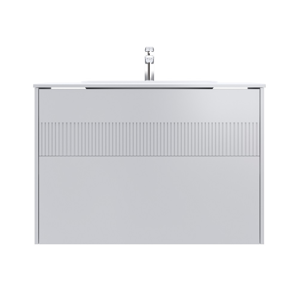 Тумба с раковиной AM.PM Func 100 белая матовая, с двумя ящиками