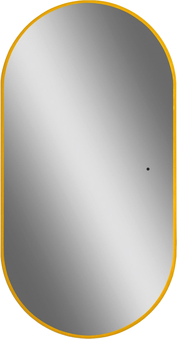 Зеркало Art&Max Турин (Torino) 55х105 золотое, с LED-подсветкой, 6000k