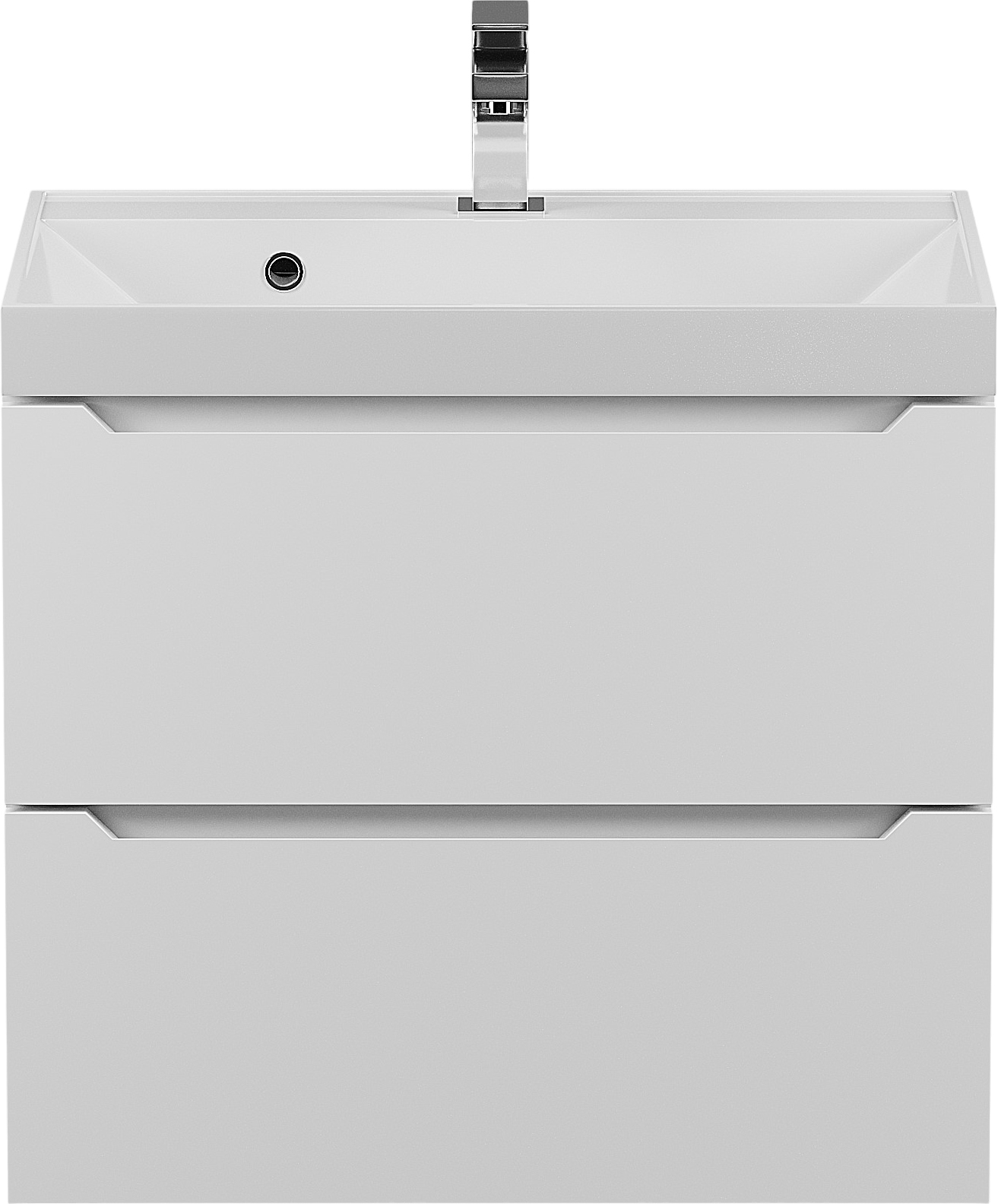 Тумба с раковиной Uperwood Tanos 60 подвесная, белая матовая