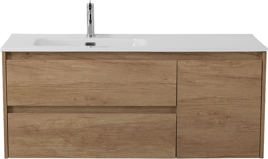 Тумба под раковину без столешницы BelBagno Kraft 120 L, 2 ящика, дверца, rovere nebrasca nature